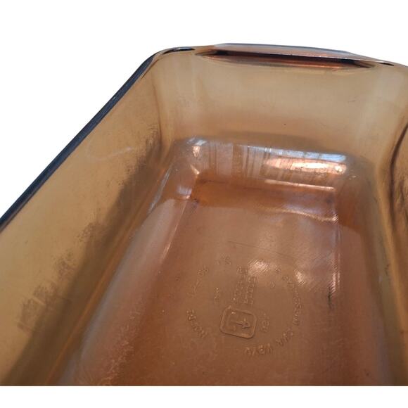 Anchor Hocking Ovenware Cookware 1QT Amber Microwave Oven Safe Loaf Glass Dish - Picture 6 of 6